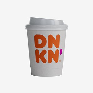 paper cup dunkin 3D model