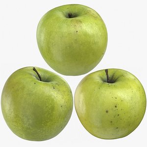 3D granny smith apples 02
