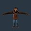 Cartoon Monkey Rigged 3D model