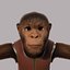 Cartoon Monkey Rigged 3D model