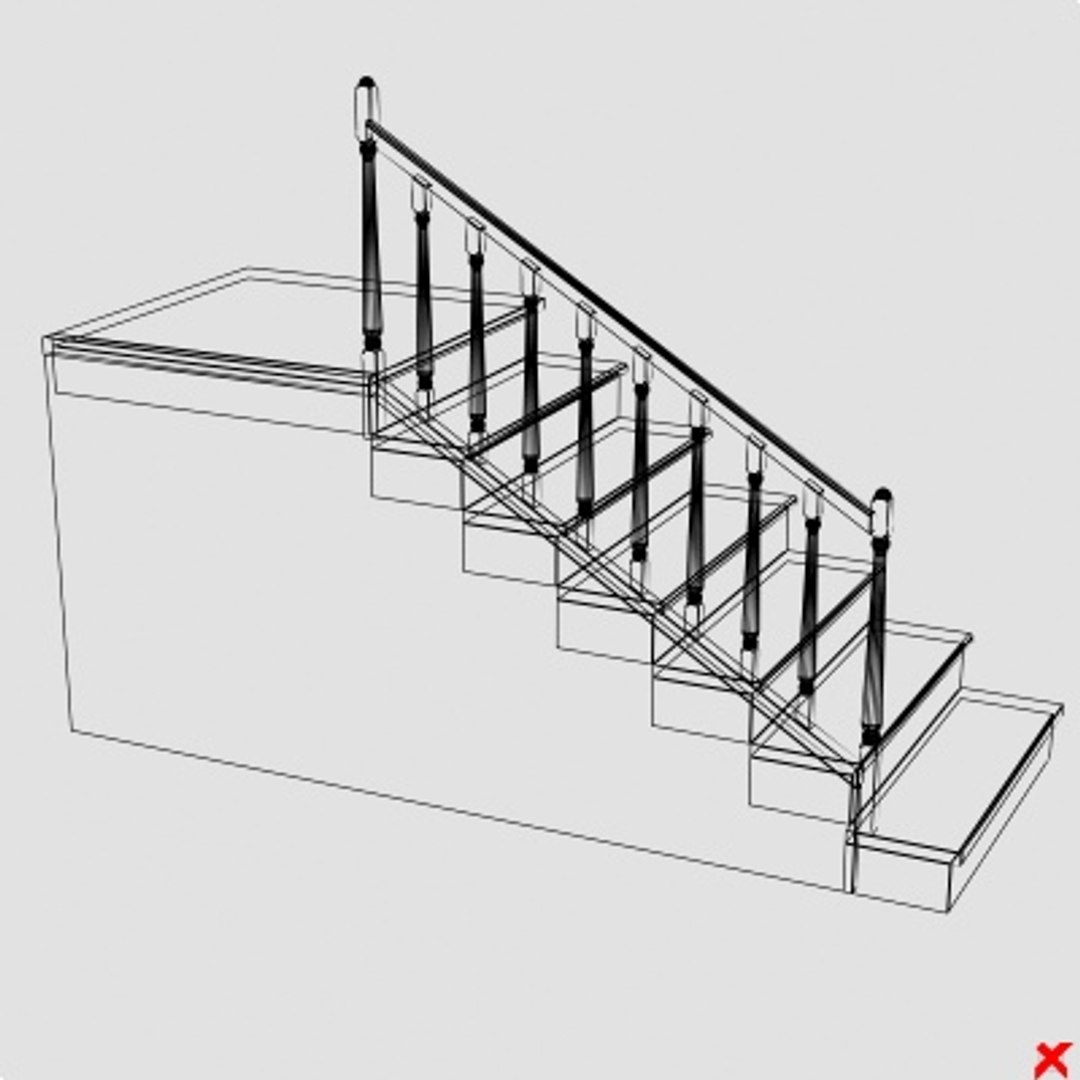 staircase 3d max