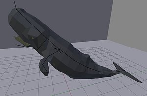 Low Poly Sperm Whale Asset
