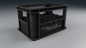 3D Old Beverage Crate Black