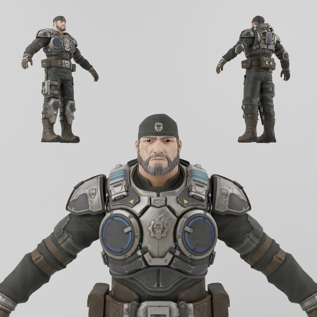 3D Marcus Fenix Lowpoly Rigged - TurboSquid 2034534