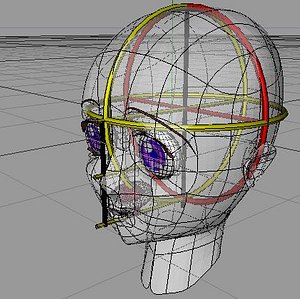 manga head character 3d model