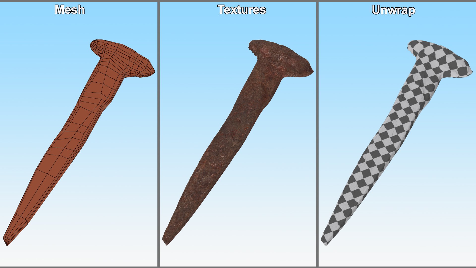 3D Antique Rusty Nail https://p.turbosquid.com/ts-thumb/59/WNuCM4/qh/antiquerustynail3dmodel015/jpg/1712616433/1920x1080/fit_q87/c20ca3ba7b79479ebfaf79f92918ae845f753825/antiquerustynail3dmodel015.jpg