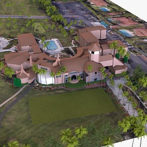 resort mar-a-lago house building 3D model