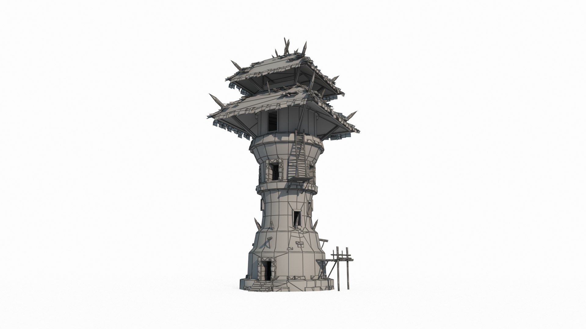 Ancient Architecture Tucheng Watchtower Model - TurboSquid 2141351
