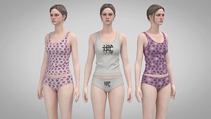 CLO 3D WOMEN UNDERWEAR 3D model