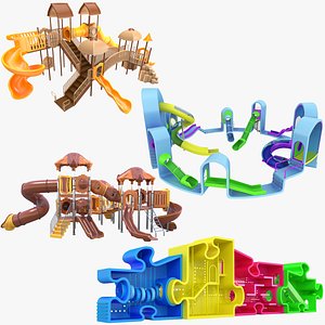 Outdoor Playground for Children 3D model