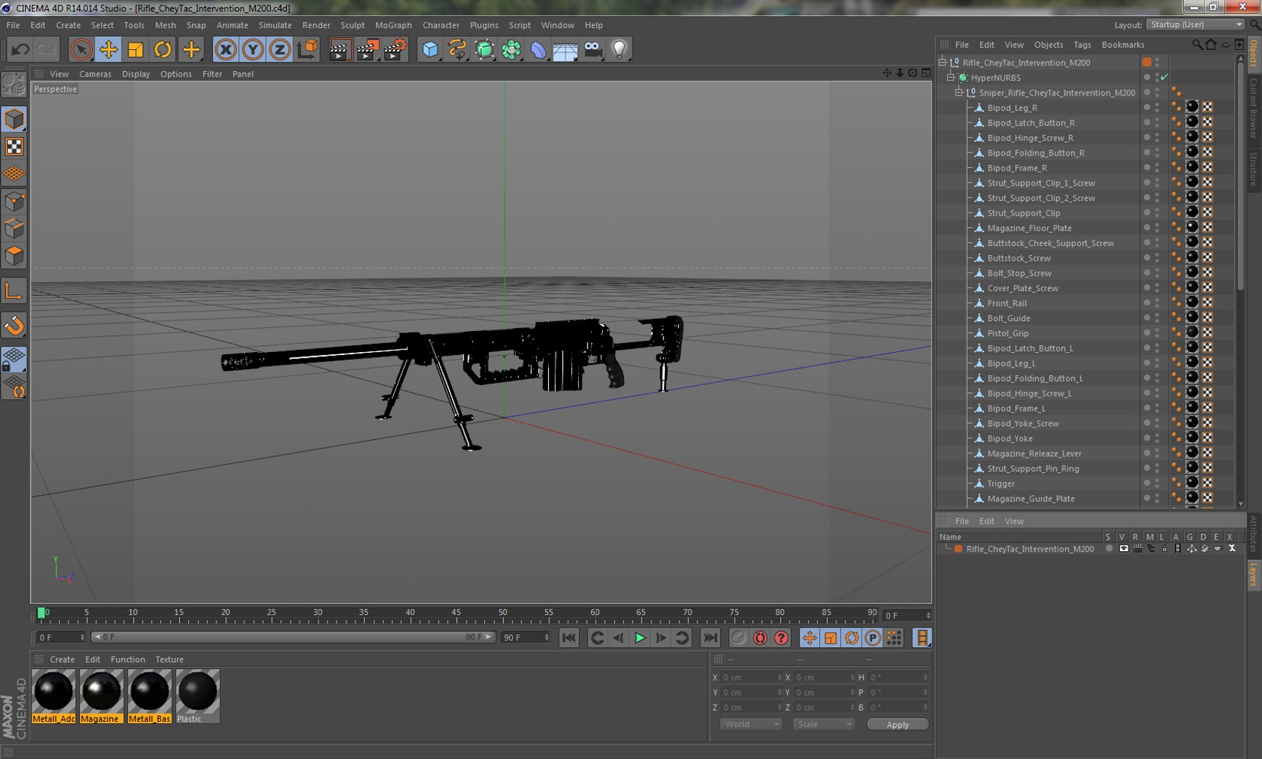 3D Model Rifle Cheytac Intervention M200 | 1144927 | TurboSquid