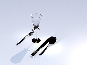 3ds max goblet silverware
