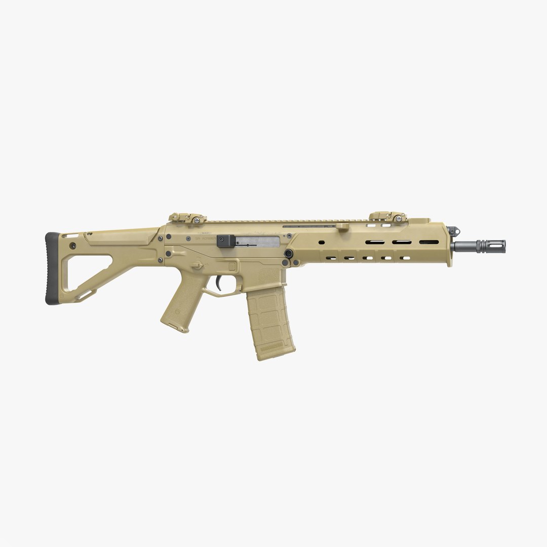 Adaptive Combat Rifle Carbine Coyote Brown 3D Model 3D model preview