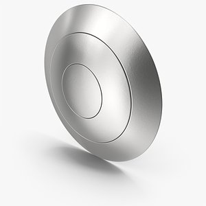 Silver Round Shield 3D model