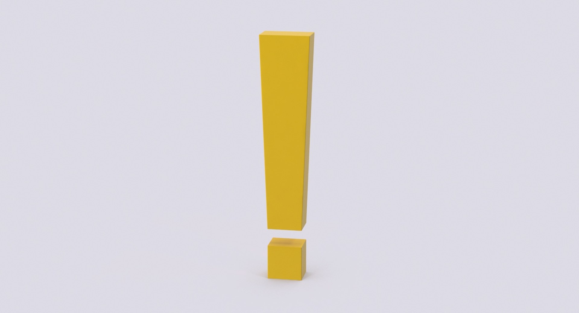 exclamation mark boxy 3d model https://p.turbosquid.com/ts-thumb/59/u8DHVd/AWt9NgTV/exclamation_mark_boxy_contextsig_0000/jpg/1486416057/1920x1080/fit_q87/17b9c5708639ce7eb611568a1878d4606fdd3793/exclamation_mark_boxy_contextsig_0000.jpg