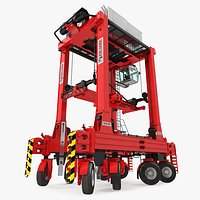Kalmar Hybrid Straddle Carrier Rigged 3D Model
