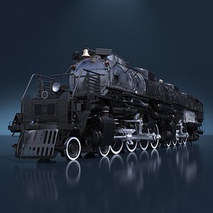 3D Worn Locomotive Rigged for Maya model