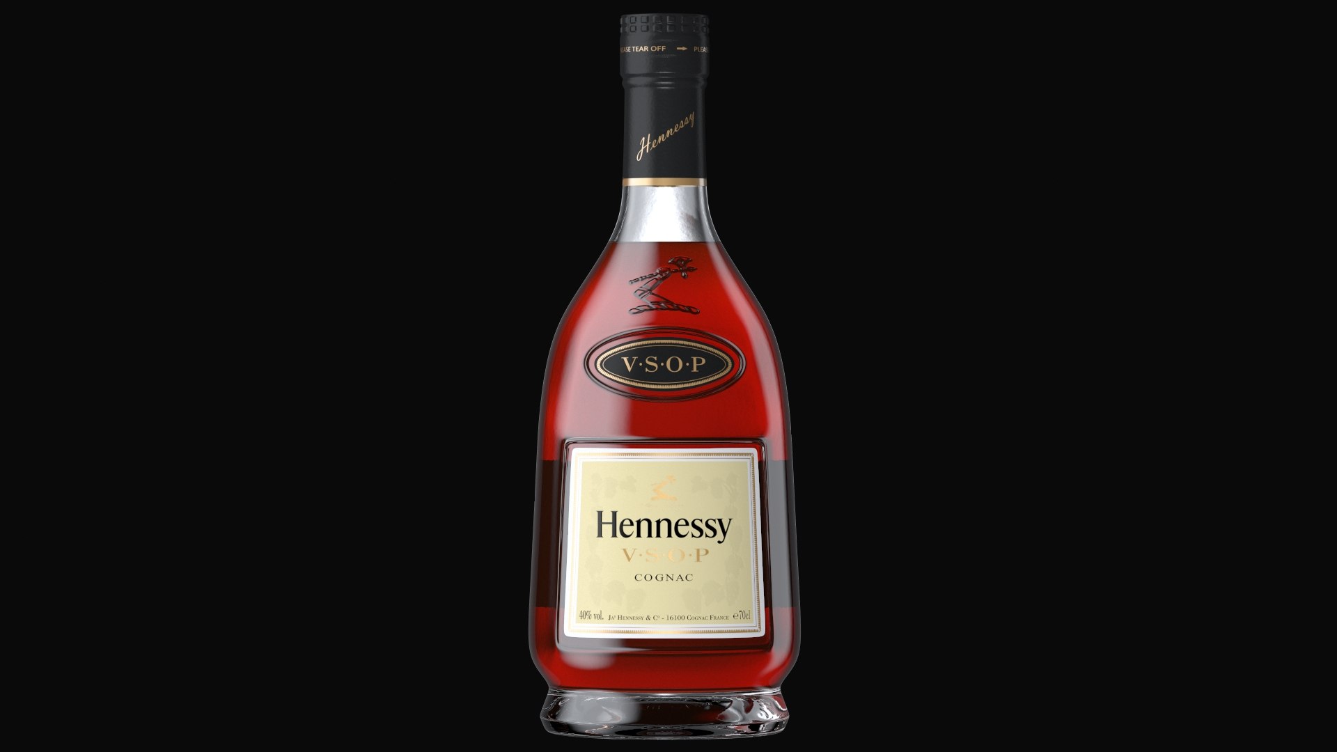 3D hennessy vsop cognac bottle model - TurboSquid 1435476