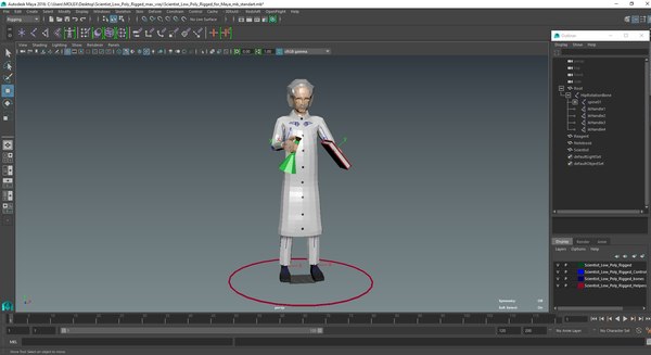 modelo 3d Científico Low Poly Rigged para Maya - TurboSquid 2194210