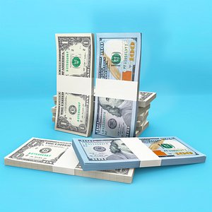 Dollar Bills 3D model