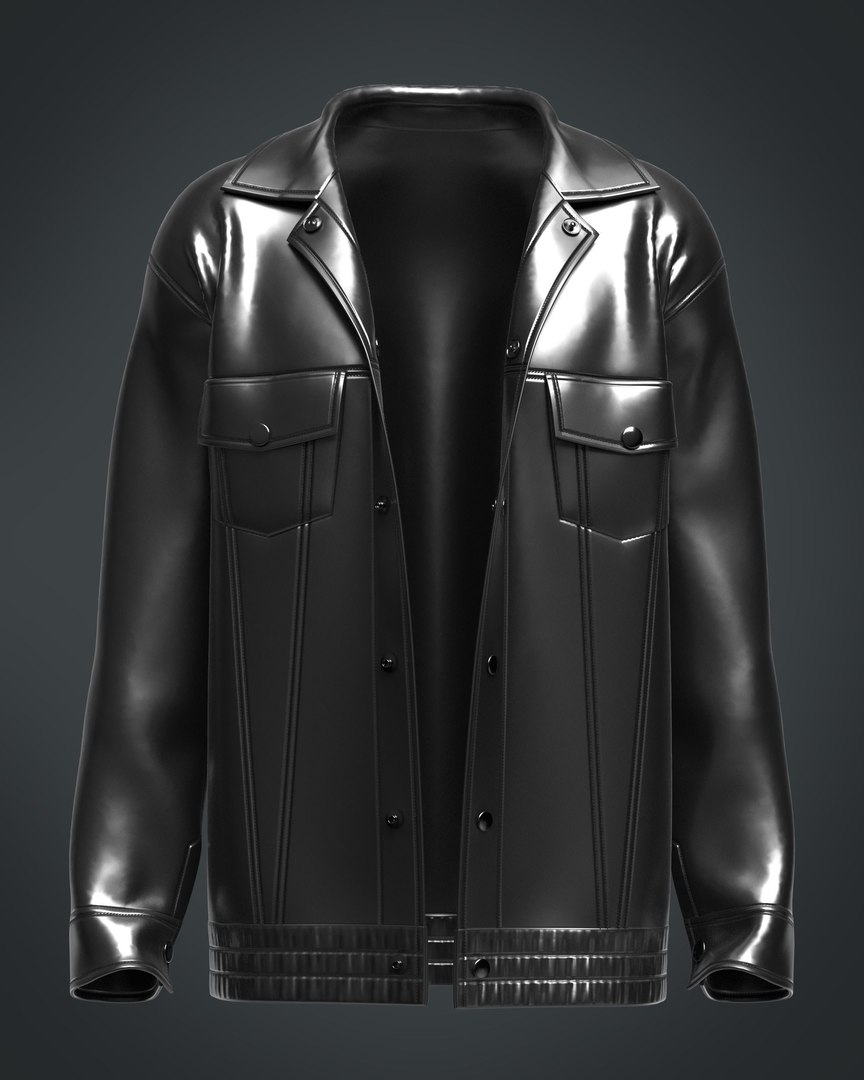 3D 3D Leather Jacket - TurboSquid 1938020