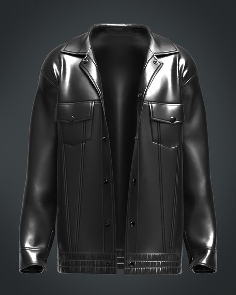 3D 3D Leather Jacket