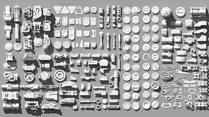 Hard surface machine Mechanical parts Parts Armor screw shock absorber engine