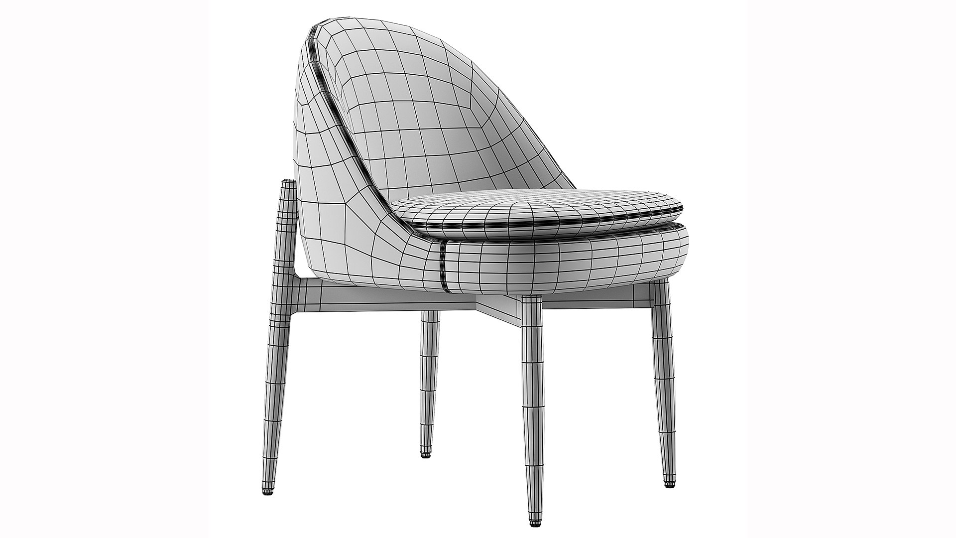 3D Model Sendai Dining Chair Minotti - TurboSquid 1979764