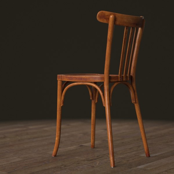 french bistro chair wood 3d max