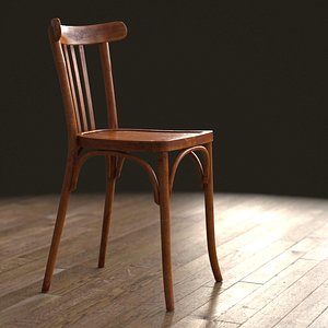 french bistro chair wood 3d max