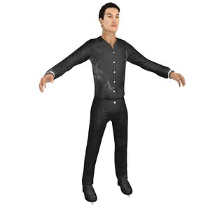 3D male figure skater model