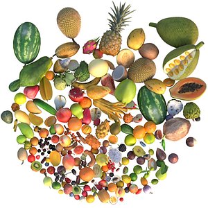 3D Fruits Pile