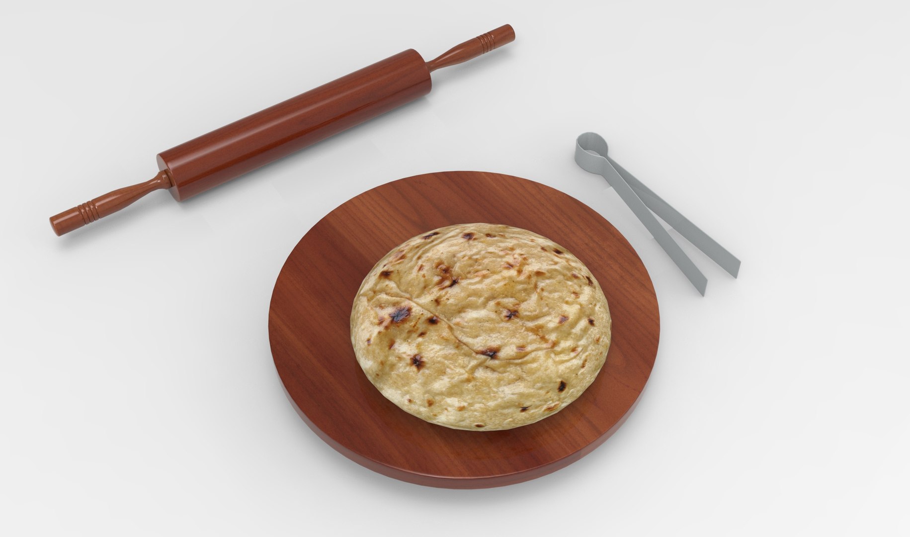 3D Rolling Pin With Board TurboSquid 1740207