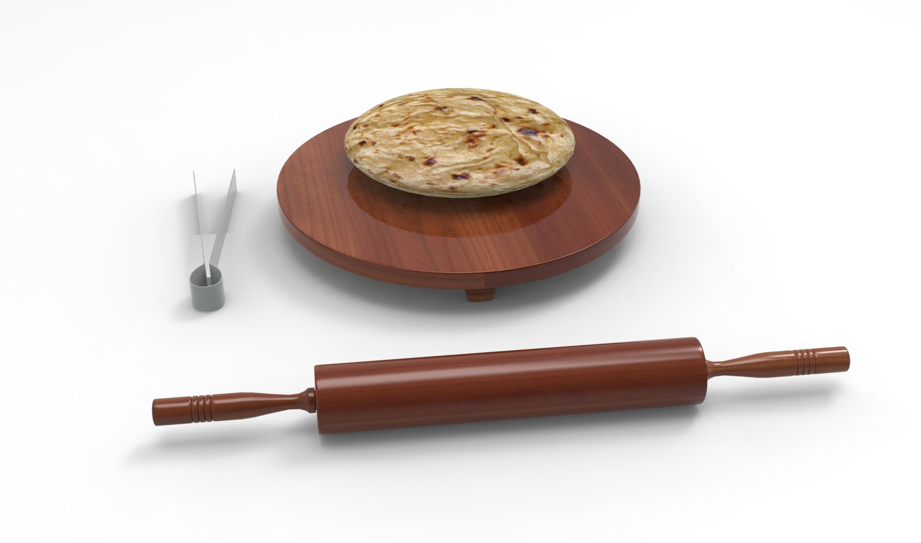 3D Rolling Pin With Board TurboSquid 1740207