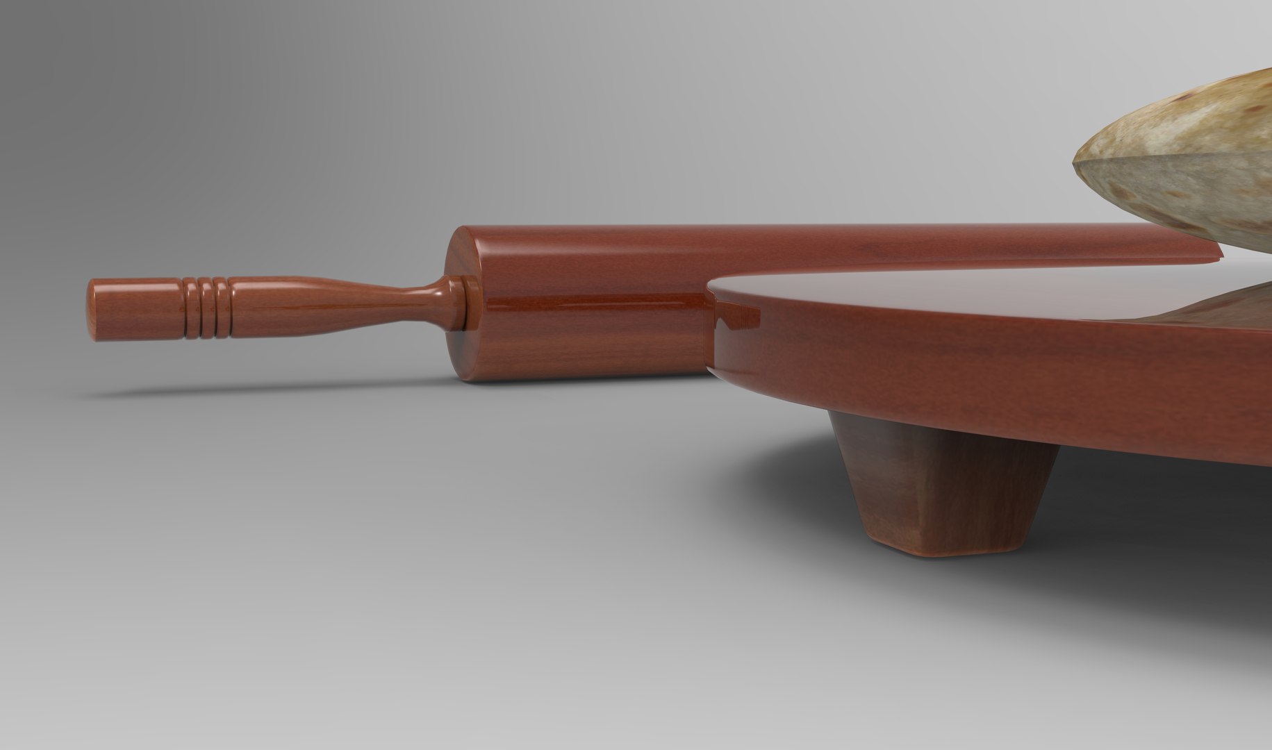 3D Rolling Pin With Board TurboSquid 1740207