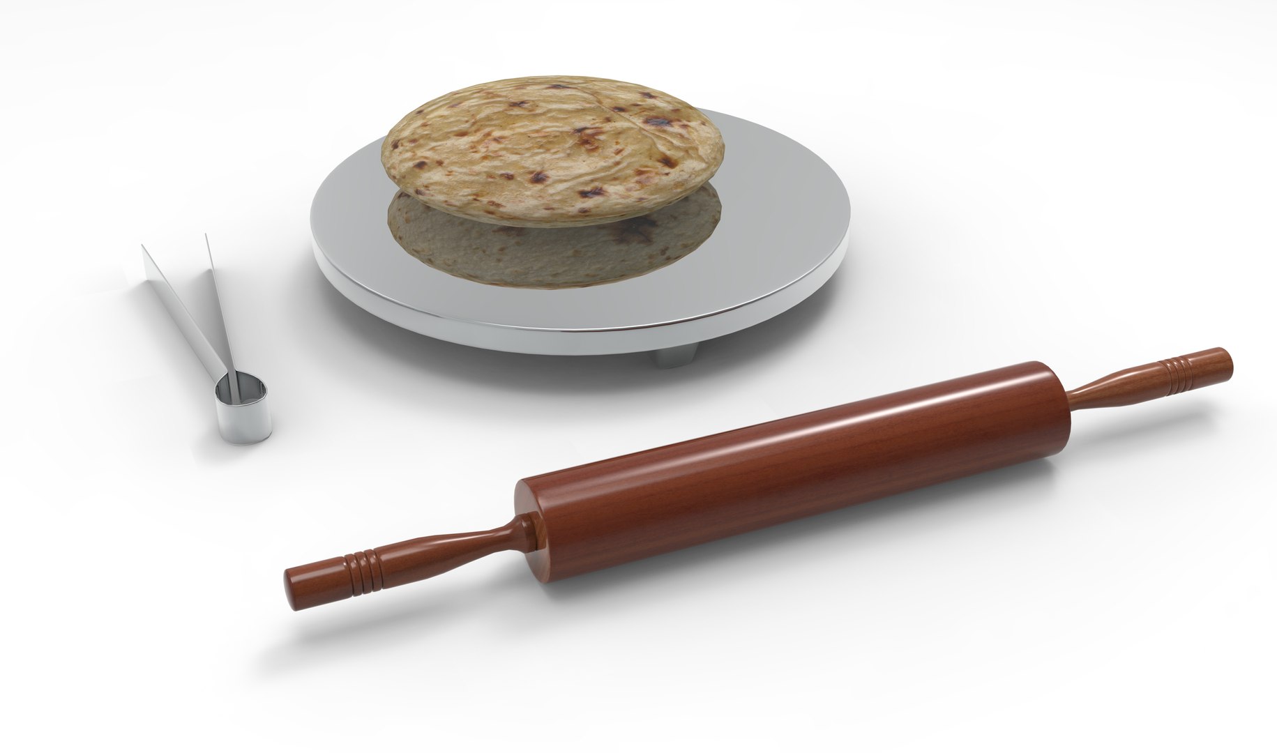 3D Rolling Pin With Board TurboSquid 1740207