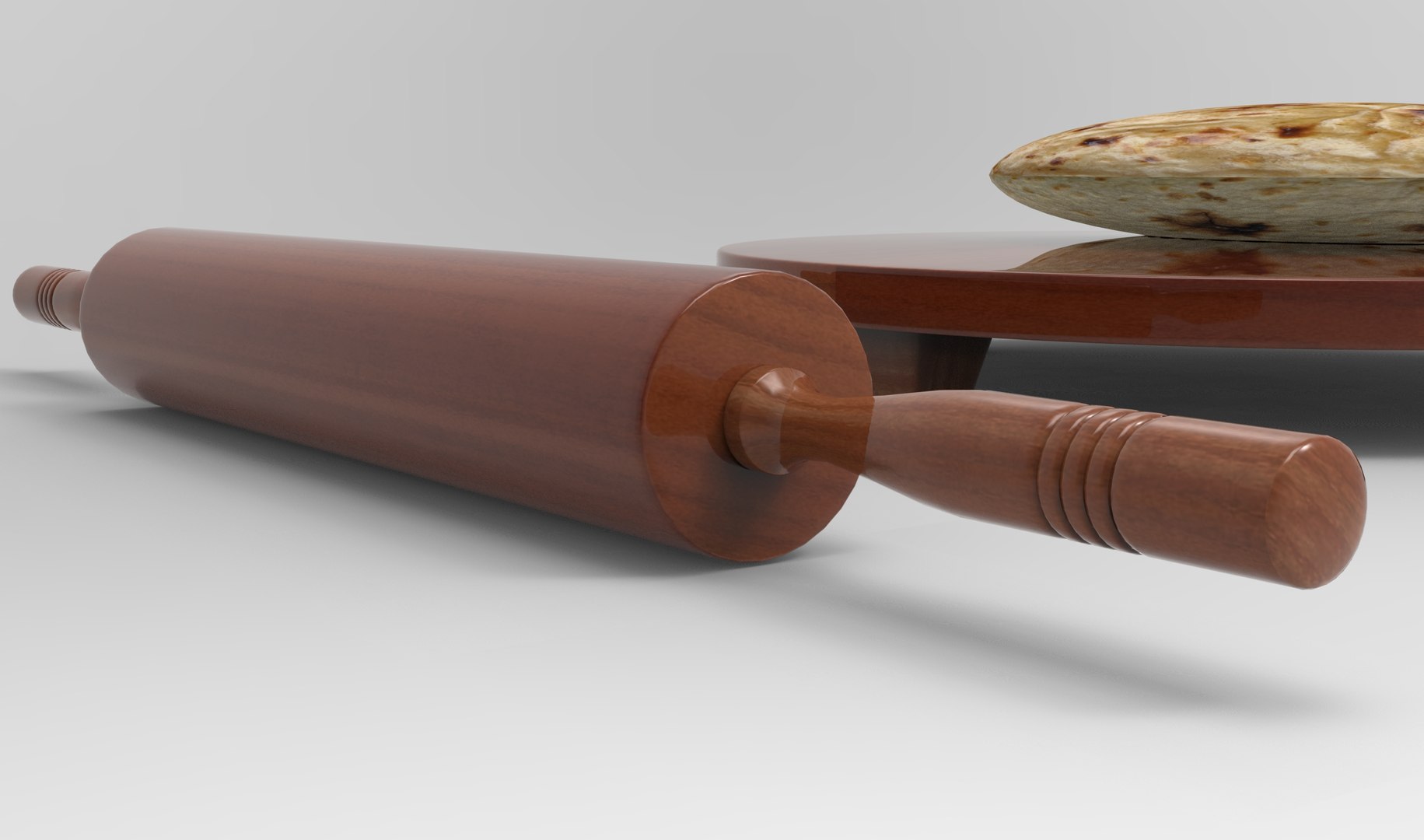 3D Rolling Pin With Board TurboSquid 1740207