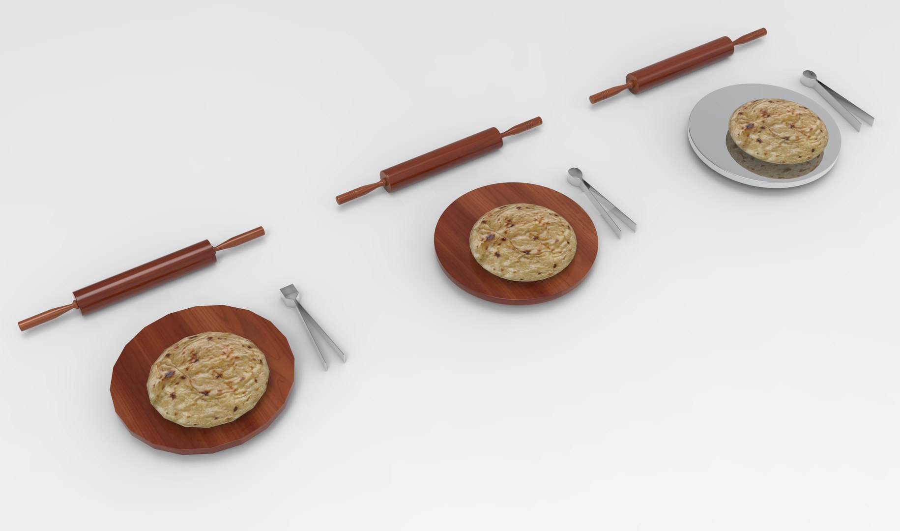 3D Rolling Pin With Board TurboSquid 1740207