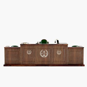 3D court room courtroom