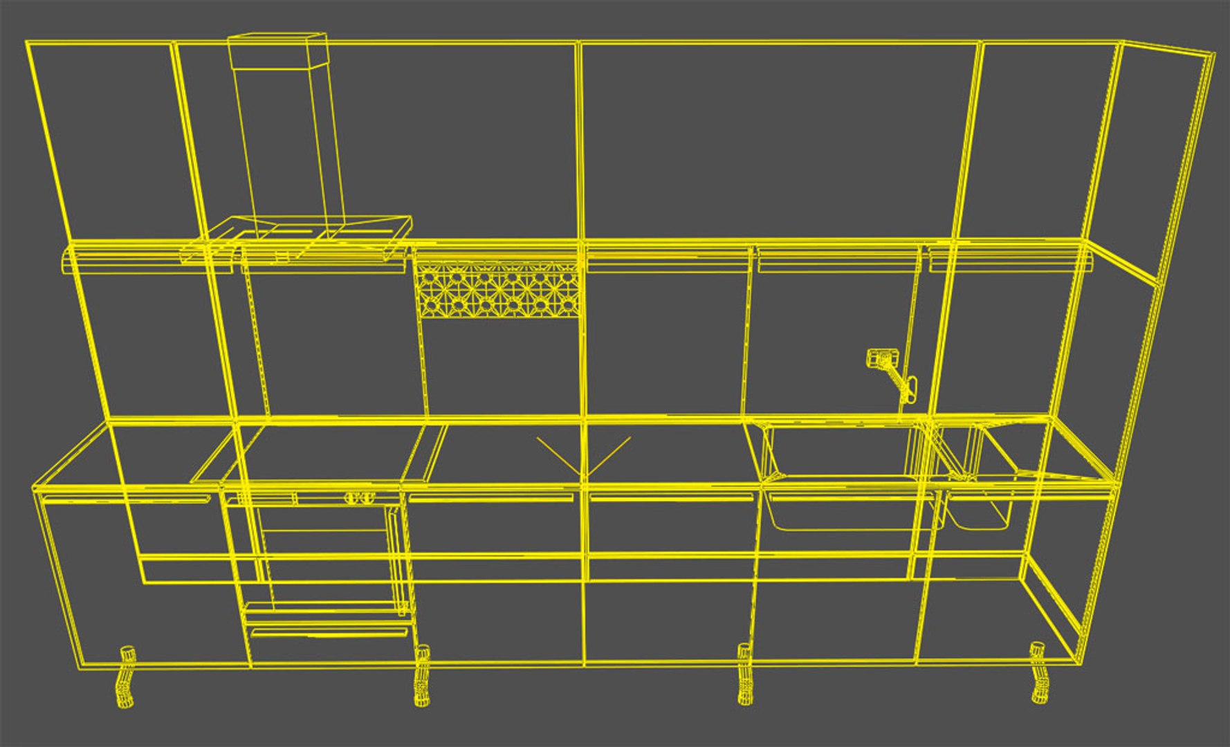 3d Modern Kitchen Model