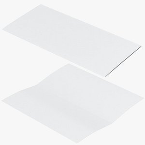 open bifold brochure mockup 3D