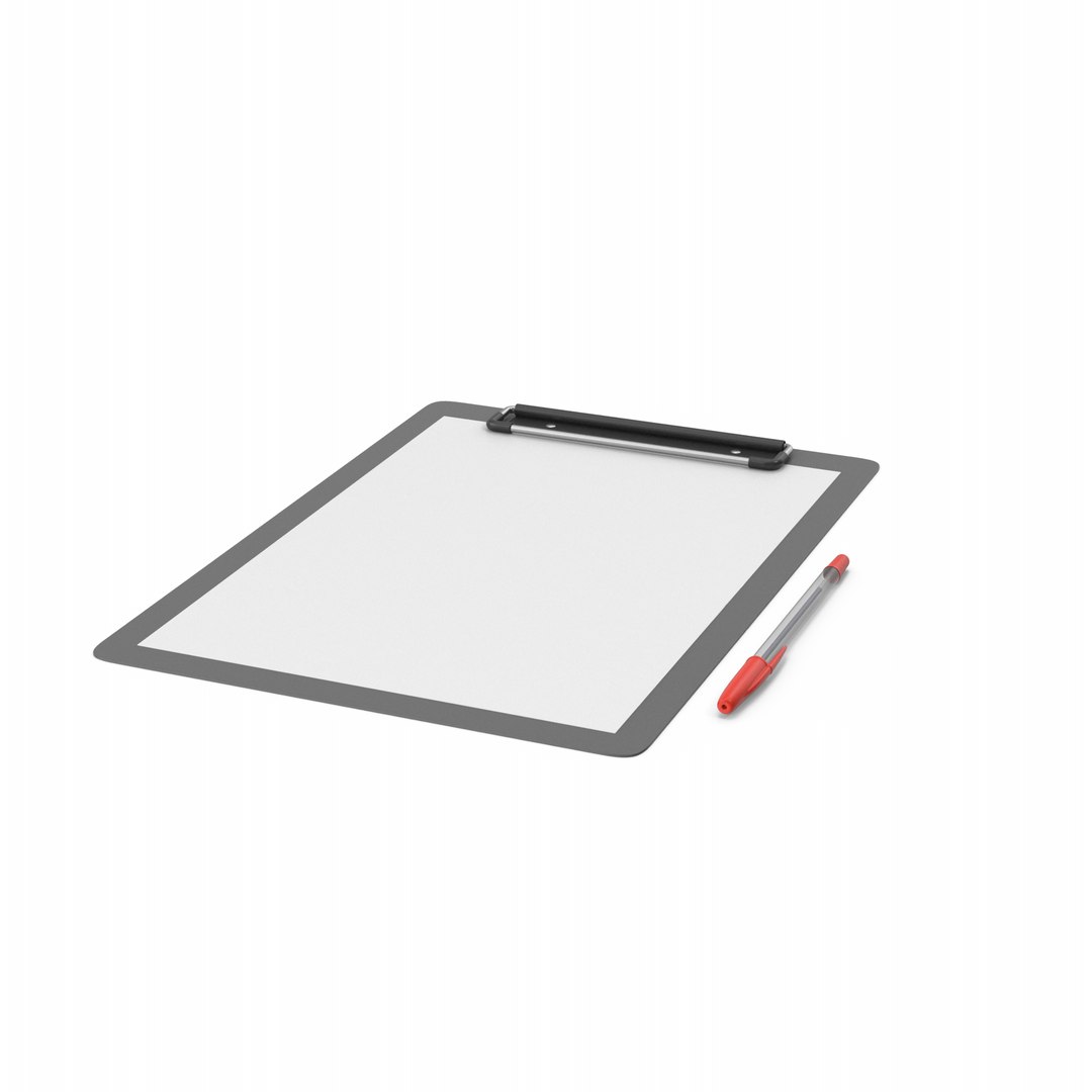 Clipboard With Red Pen 3D model https://p.turbosquid.com/ts-thumb/5A/MmbPfy/ps/clipboardwithredballpointpen.g02.2k/png/1647452529/1920x1080/fit_q87/ca50950daf20c4cec9686c879340ac486df87438/clipboardwithredballpointpen.g02.2k.jpg