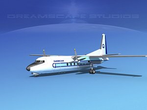 3d model fairchild f-27 fokker