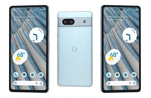 Google Pixel 7A Blue Low Poly 3D model