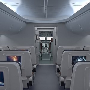 Airplane Cabin Interior 3D