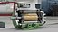 Electric Motor Cross Section Green 3D model