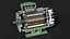 Electric Motor Cross Section Green 3D model