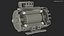 Electric Motor Cross Section Green 3D model