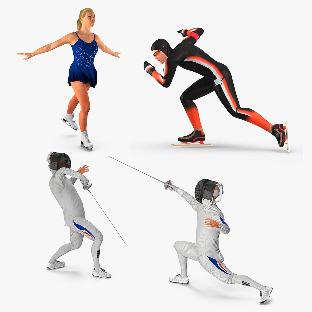 Olympic Athletes Collection 3D model preview