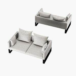 Modern sofa 2 seat 3D model
